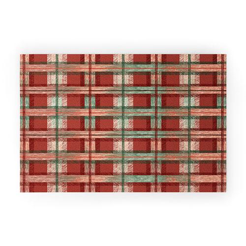 "Ole Red Christmas Tartan" Welcome Mat (DS)