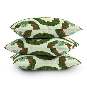"Ole Christmas Wreaths" Indoor / Outdoor Throw Pillows (DS)