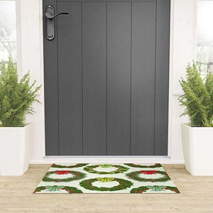 "Ole Christmas Wreaths" Welcome Mat (DS)