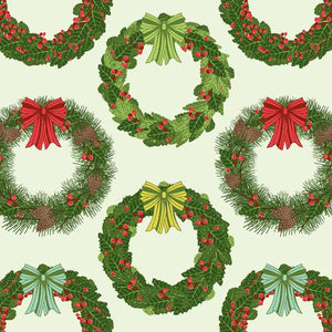 "Ole Christmas Wreaths" Shower Curtain (DS)