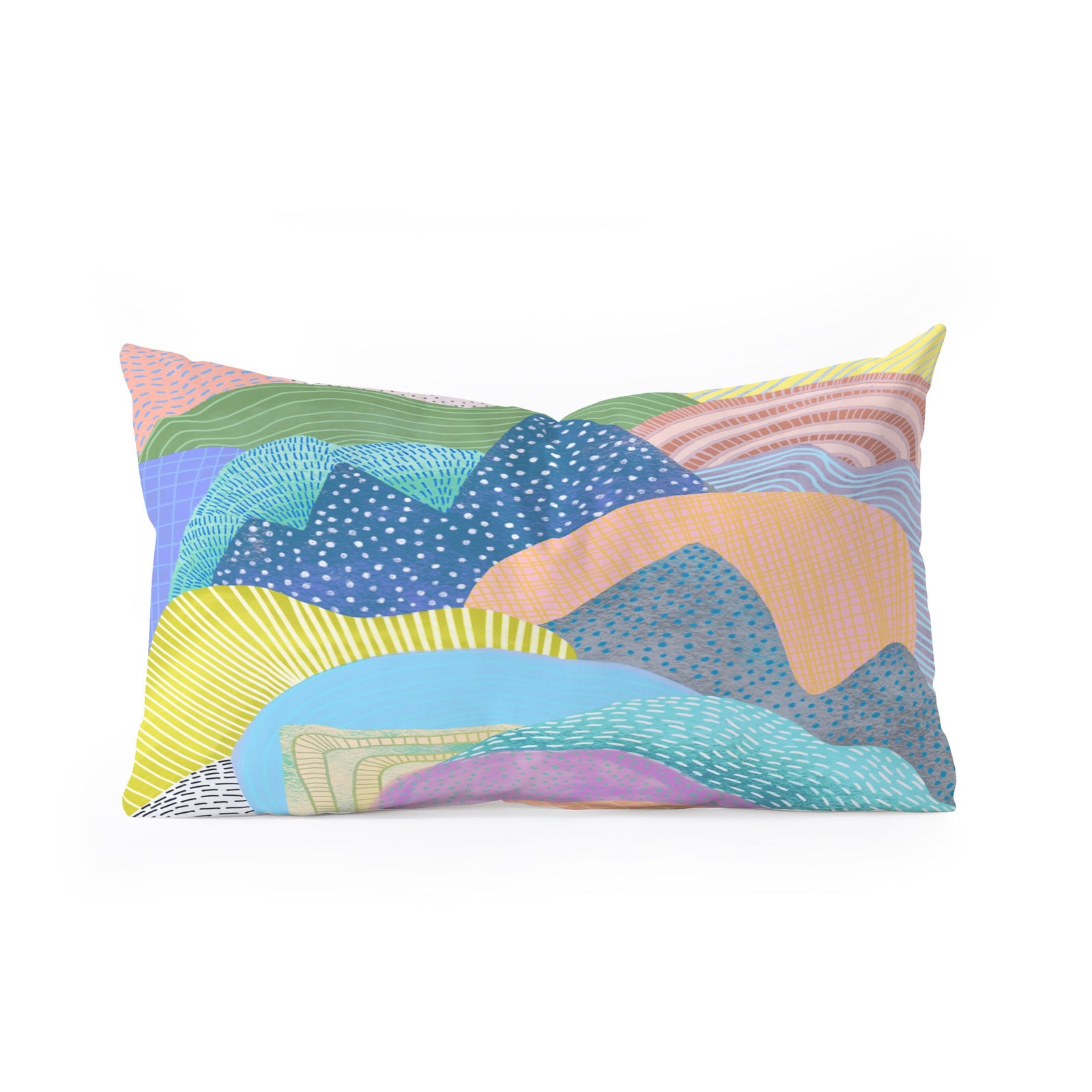 "Ole Modern Landscape" Oblong Throw Pillow (DS)