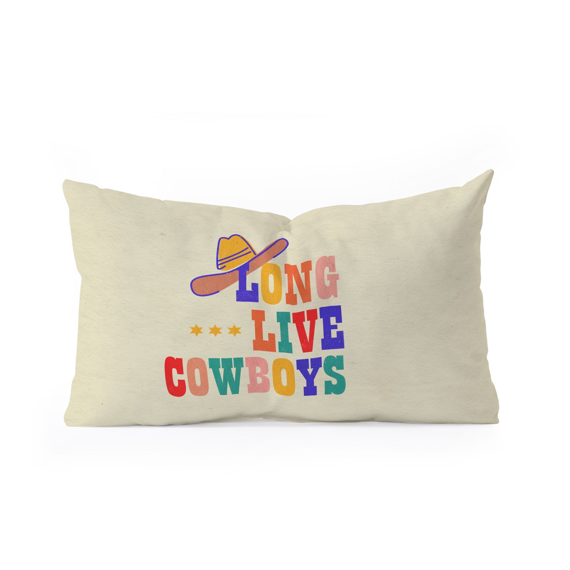 "Ole Long Live Cowboy" Oblong Throw Pillow (DS)