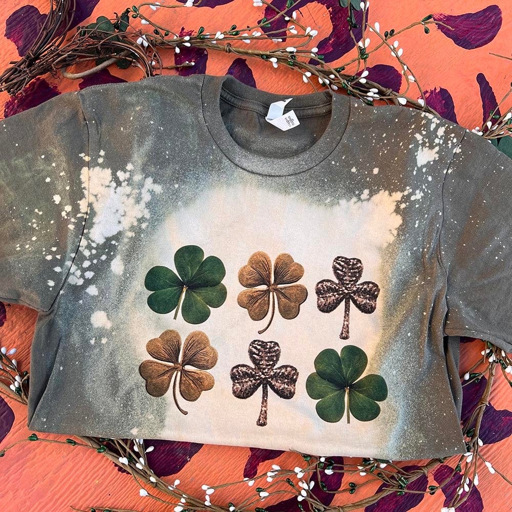 Rows of Clovers Graphic Tee (made 2 order) LC