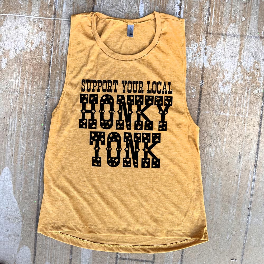 Support Your Local Honky Tonk Festival TANK Top (made 2 order) LC