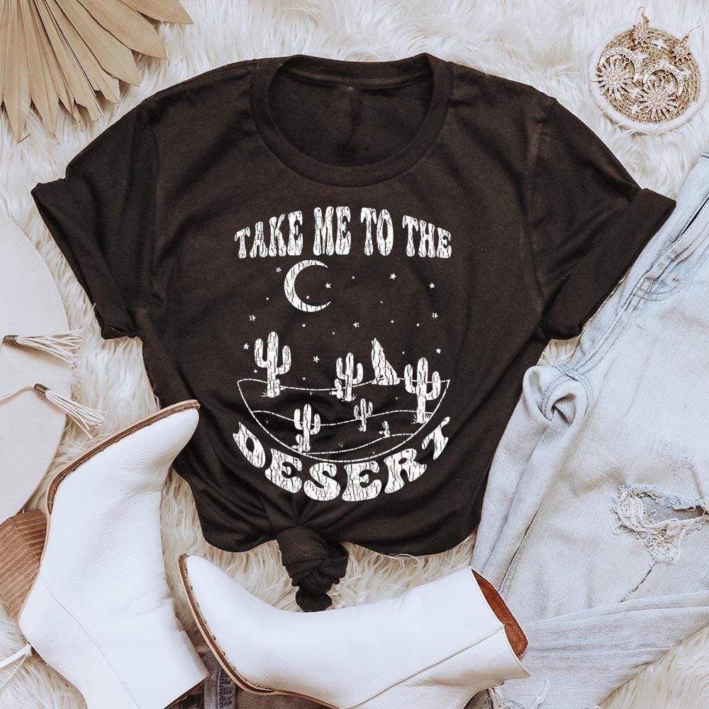 Take Me To The Desert Black Graphic Tee (made 2 order) LC