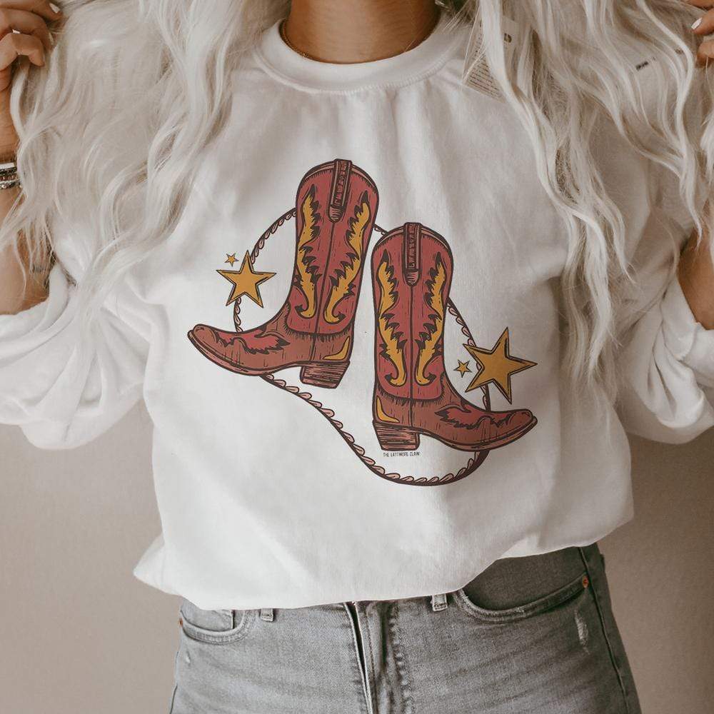 Dancing Boots Graphic Sweatshirt (made 2 order) LC