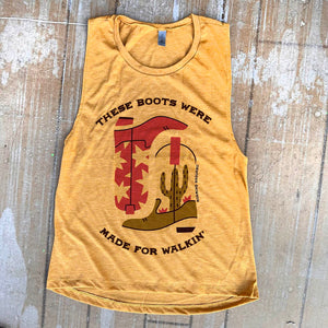 Boots Were Made For Walkin Graphic Festival TANK Top (made 2 order) LC