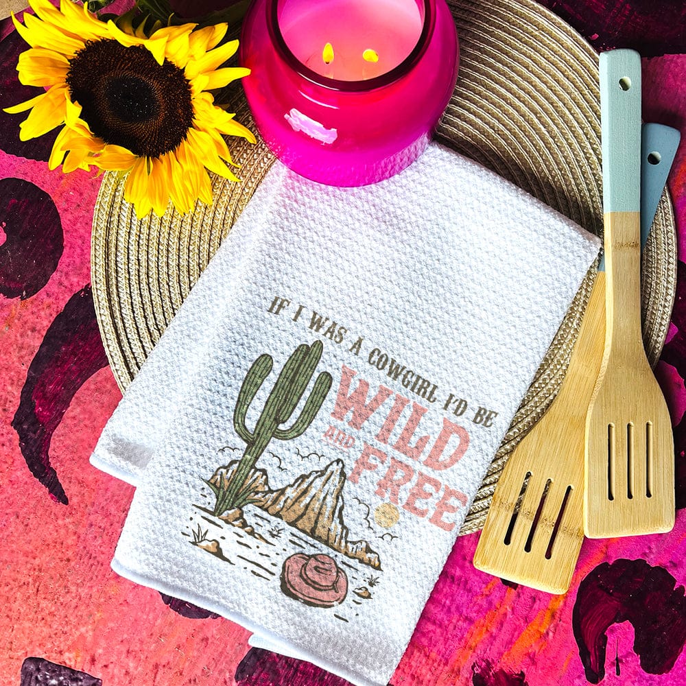 If I Was a Cowgirl Waffle Weave Decorative Hand Towel (DS) LC
