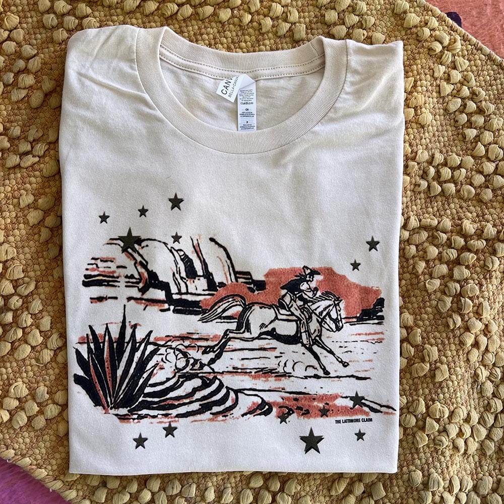Western Cowboy Dreams Cream Graphic Tee (made 2 order) LC