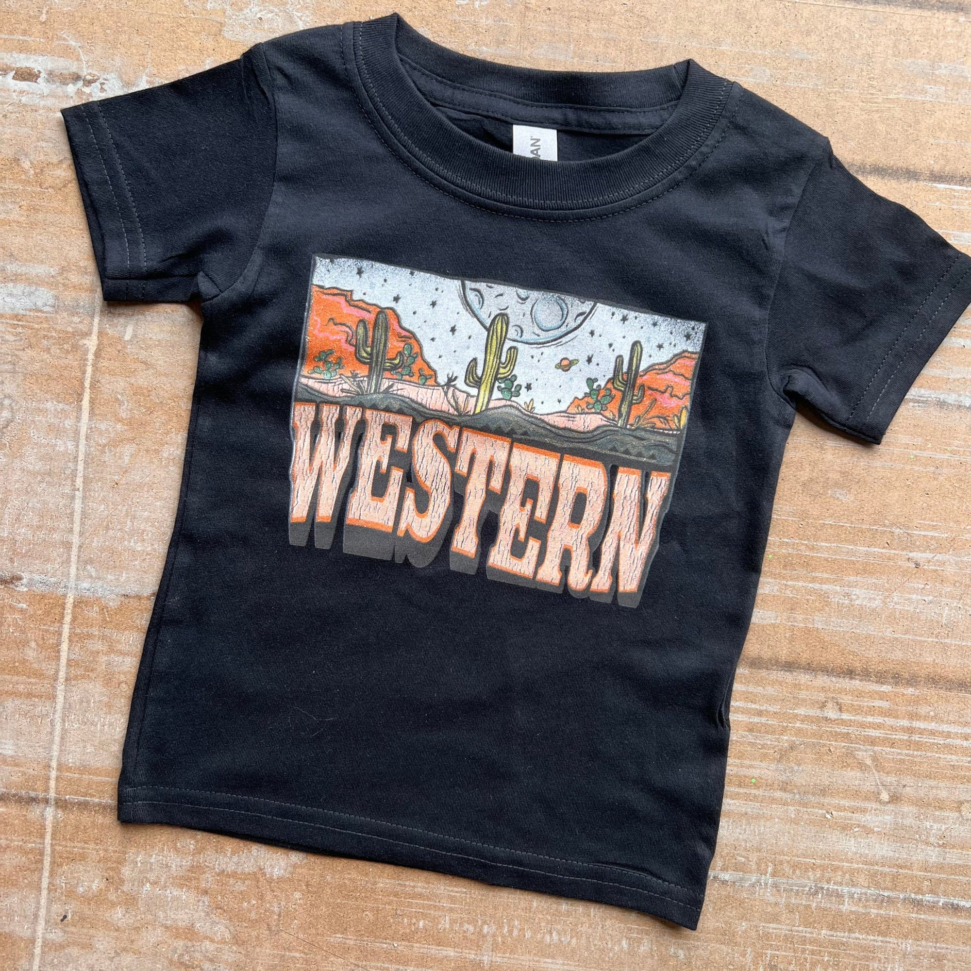 Western Moon Mama & Me Black Graphic Tee (made 2 order) LC