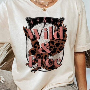 Wild And Free Leopard Eagle Graphic Tee (made 2 order) LC