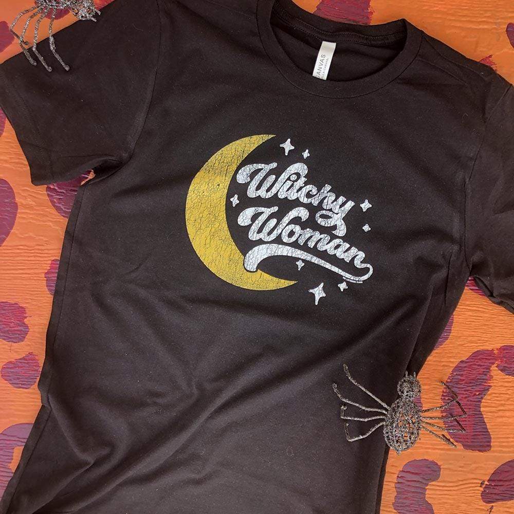 Witchy Woman Moon & Stars Black Graphic Tee (made 2 order) LC