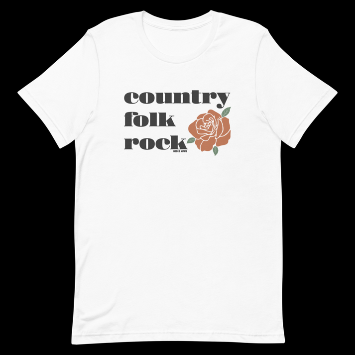 Country Folk Rock White Graphic Tee